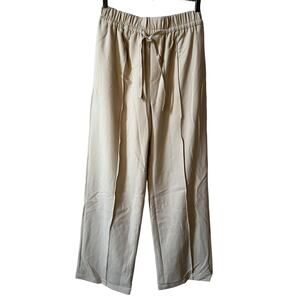 Treasure & Bond Nordstrom New Women's Pull On Wide Leg Pants Cream Small Neutral